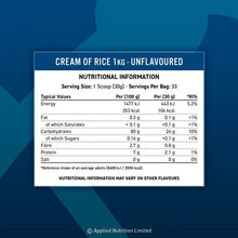 Cargar imagen en el visor de la galería, Cream of rice 1kg Applied Nutrition