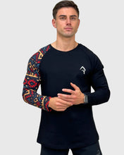Cargar imagen en el visor de la galería, POLERA MANGA LARGA NEGRA ETNICO