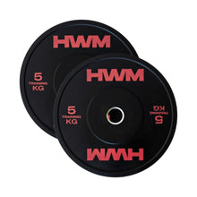 Cargar imagen en el visor de la galería, Bumper Plates 5kg Pink Colour (Par) | HWM - Discos Olimpicos