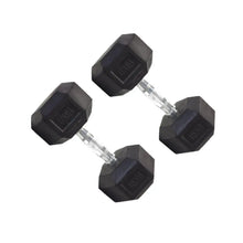 Cargar imagen en el visor de la galería, Mancuernas Hexagonales De Caucho 15kg (Par)