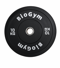Cargar imagen en el visor de la galería, Discos olimpicos - Bumper Plates 10kg (Par) black Series | biogym