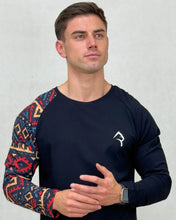 Cargar imagen en el visor de la galería, POLERA MANGA LARGA NEGRA ETNICO