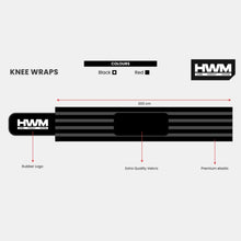 Cargar imagen en el visor de la galería, RODILLERA ELASTICAS (PAR) | HWM - NEGRAS