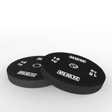 Cargar imagen en el visor de la galería, Bumper Plates Classic Black 15kg (Par) | HWM
