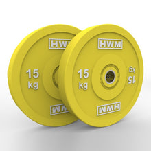Cargar imagen en el visor de la galería, Bumper Plates Classic Color 15kg (Par) | HWM