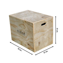 Cargar imagen en el visor de la galería, Cajón Pliométrico De Madera 3 En 1 (76x51x61cm) | HWM
