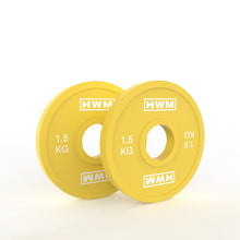 Cargar imagen en el visor de la galería, Discos Olímpicos Fraccionales 1.5kg (Par) | HWM
