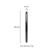 Cargar imagen en el visor de la galería, Discos olimpicos - Bumper Plates 5kg (Par) Black Series | BioGym