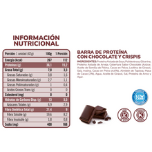Cargar imagen en el visor de la galería, CAJA PROTEIN SNACK CHOCOLATE Y CRISPIS