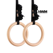 Cargar imagen en el visor de la galería, Anillas Olímpicas De Madera (Par) | HWM crossfit calistenia gimnasia