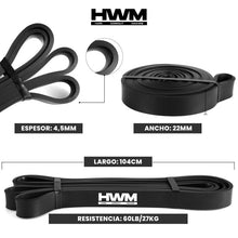 Cargar imagen en el visor de la galería, Banda De Resistencia 22 mm 27kg | HWM | power band - calistenia crossfit