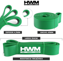 Cargar imagen en el visor de la galería, Banda De Resistencia 45mm 45kg | HWM | power band - calistenia crossfit