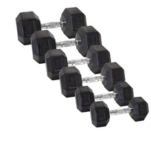 Cargar imagen en el visor de la galería, Pack 3 Pares Mancuernas De Caucho - 90kg