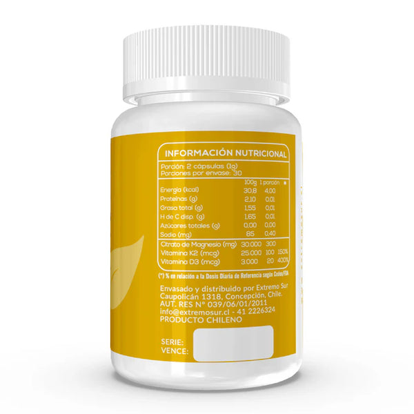 VITAMINA D3 + K2 Extremo Sur