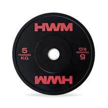 Cargar imagen en el visor de la galería, Bumper Plates 5kg Pink Colour (Par) | HWM - Discos Olimpicos
