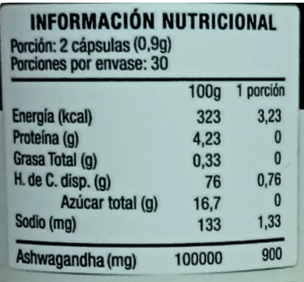 Ashwagandha KSM-66 Extremo Sur