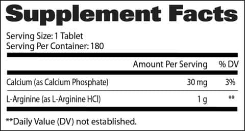 L-Arginine 180 Tabletas