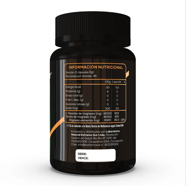 Magnesio L-Treonato 500mg Extremo Sur
