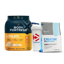Cargar imagen en el visor de la galería, PACK PROTEINA BODY FORTRESS 680g+ CREA 300G OSTROVIT + SHAKER
