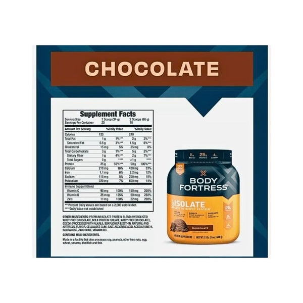 PACK 2  PROTEINAS 100% ISOLATE PROTEIN BODY FORTRESS (680 GR)