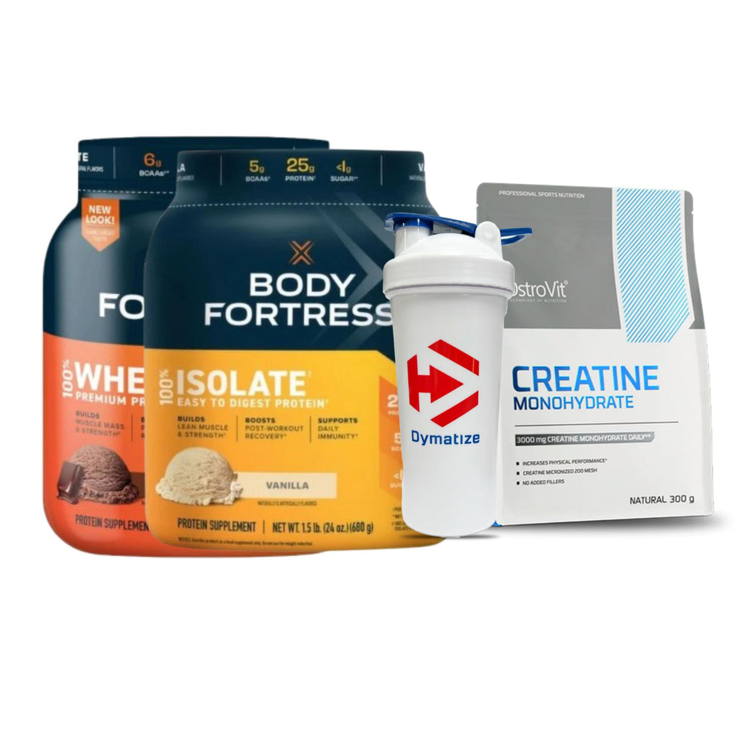 Pack 2 proteinas body fortress +creatina + shaker