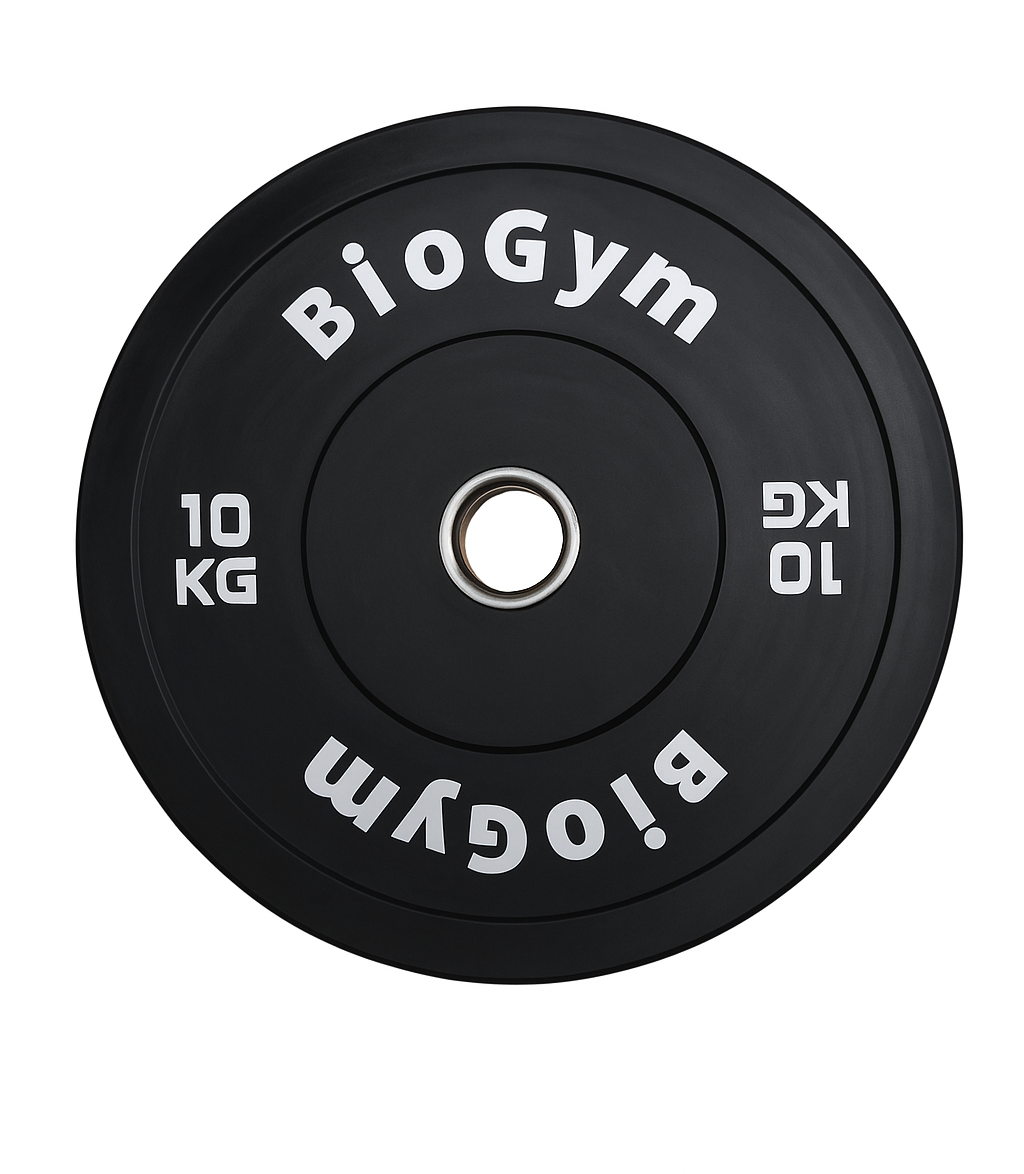 Discos olimpicos - Bumper Plates 10kg (Par) black Series | biogym