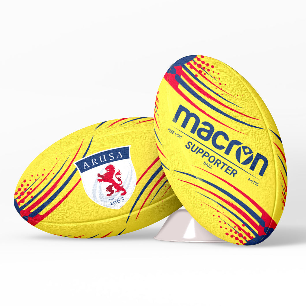 Supporter Balon Rugby Training Arusa Oficial (Amarillo/Azul Marino/Rojo)