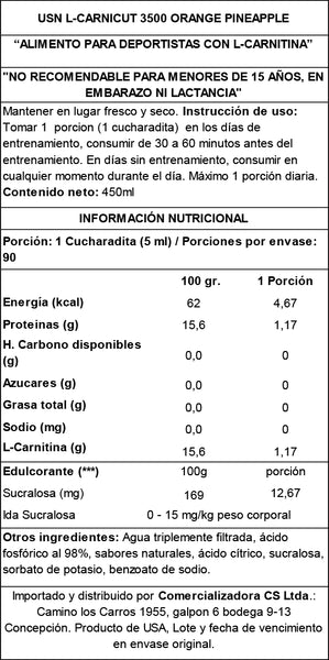 L-Carnitina Líquida USN