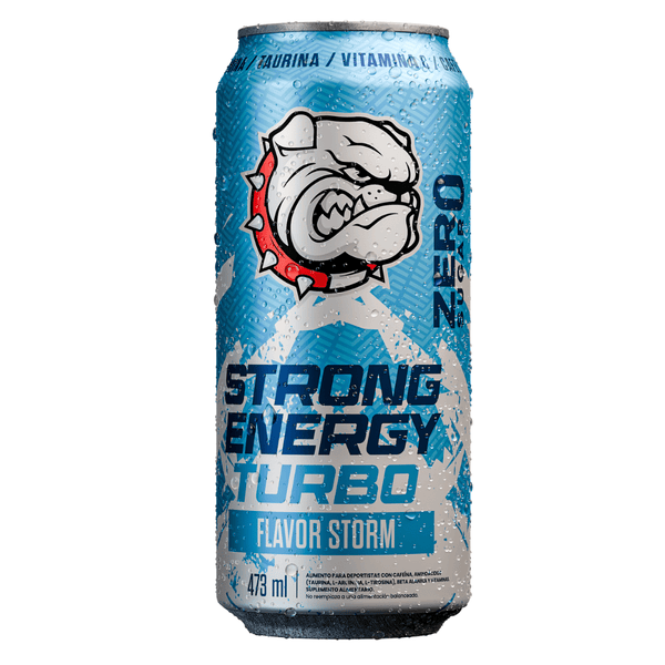 DISPLAY 12 UNIDADES BEBIDA STRONG ENERGY TURBO UNIDAD (1300 C/U)
