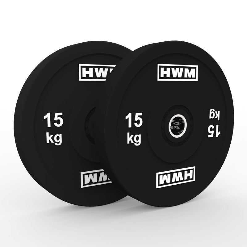 Bumper Plates Classic Black 15kg (Par) | HWM