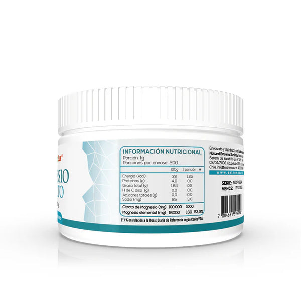 Citrato de Magnesio polvo Extremo Sur