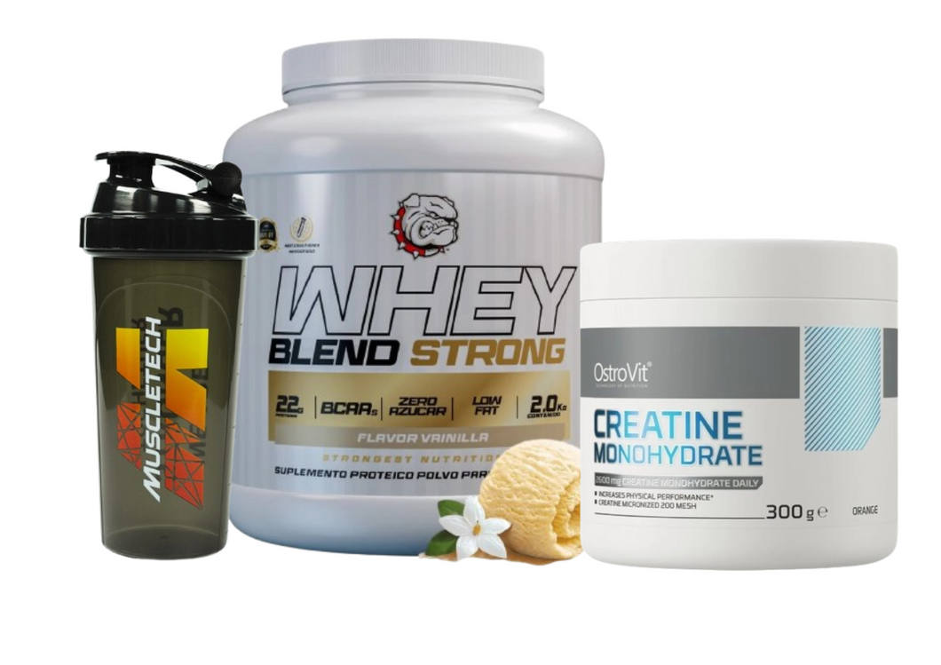 Pack Whey Blend 2kg + Creatina 300g + Shaker