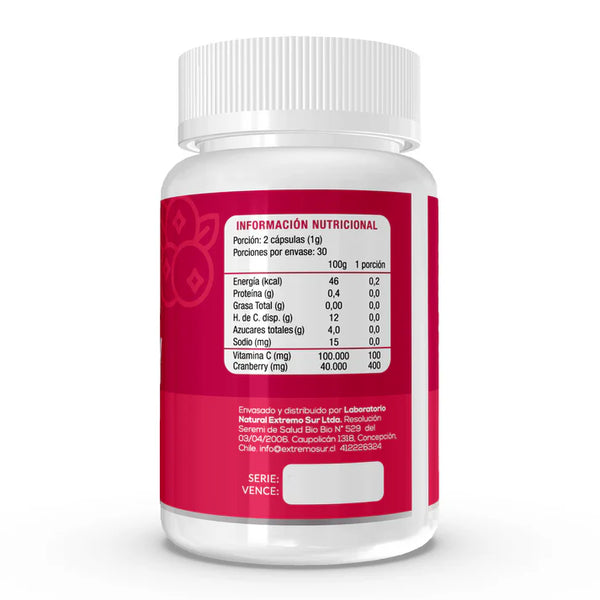 Cranberry + Vitamina C Extremo Sur