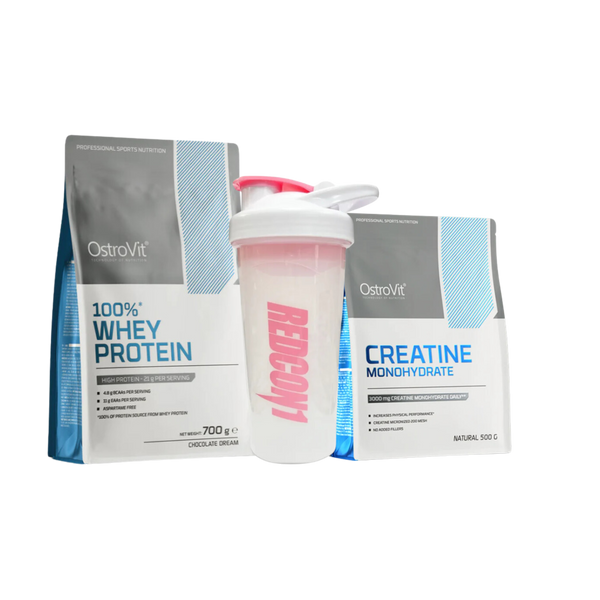 PACK OSTROVIT CREATINA 500G + PROTEINA 700G + SHAKER