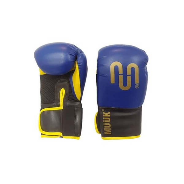 Guante De Box PU Impact Muuk Negro - Azul