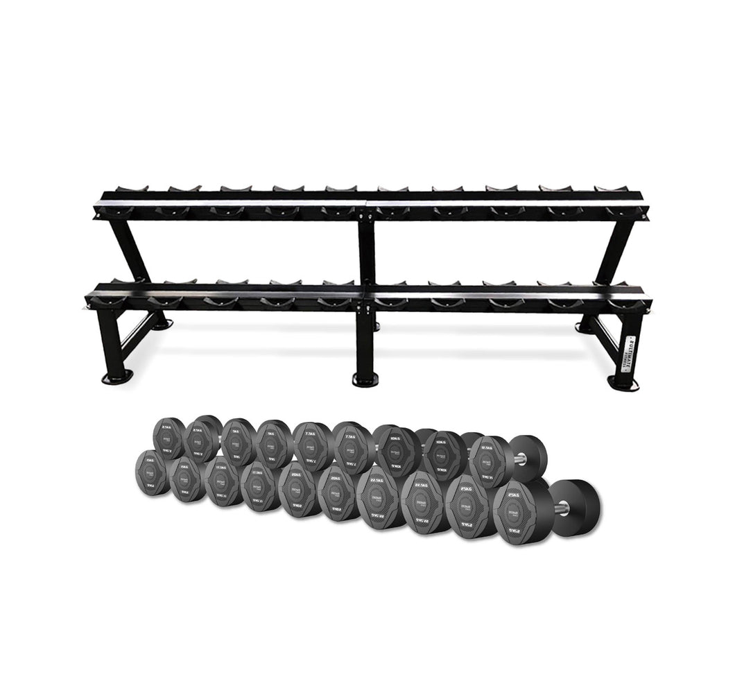 RACK CON 20 MANCUERNAS 2,5 KG - 25 KG