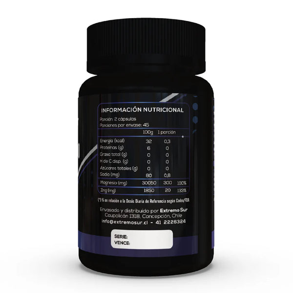 Magnesio Quelado + Zinc 500 mg Extremo Sur