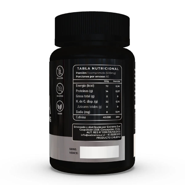 Cafeína 200 mg (60 capsulas) Extremo Sur