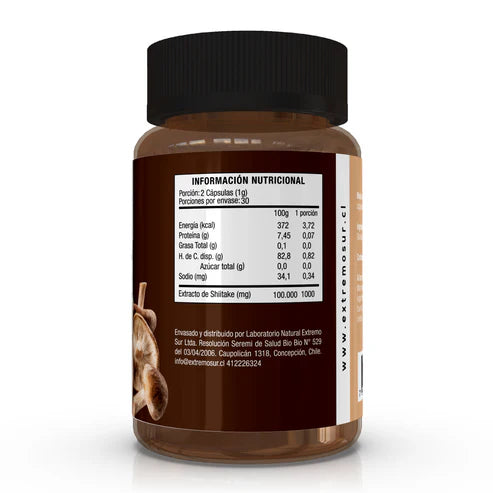 Shiitake 500 mg Extremo Sur